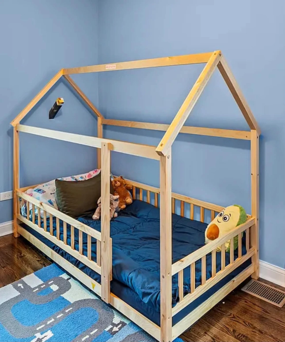 Ebern Designs Montessori Floor Bed Frame - Natural Wood