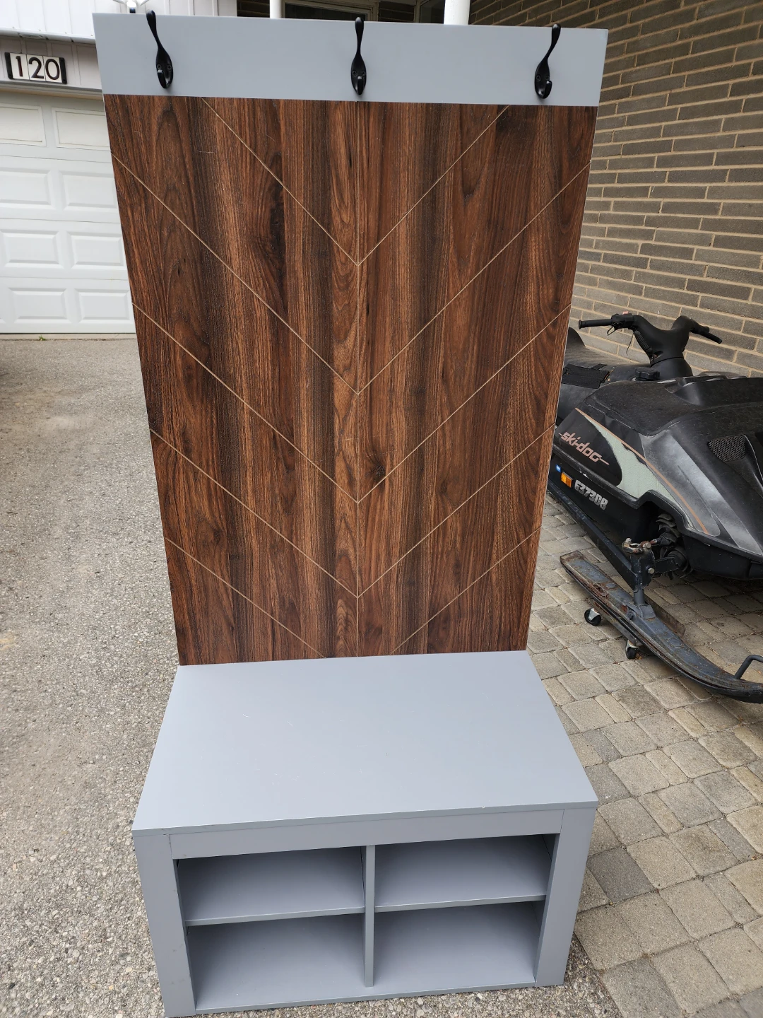 Hall Tree Bench with Coat Hooks Only $20!