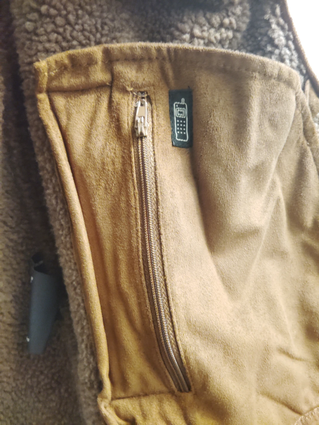 Men’s Weatherproof Faux Suede Sherpa-Lined Jacket - Size M - photo 4