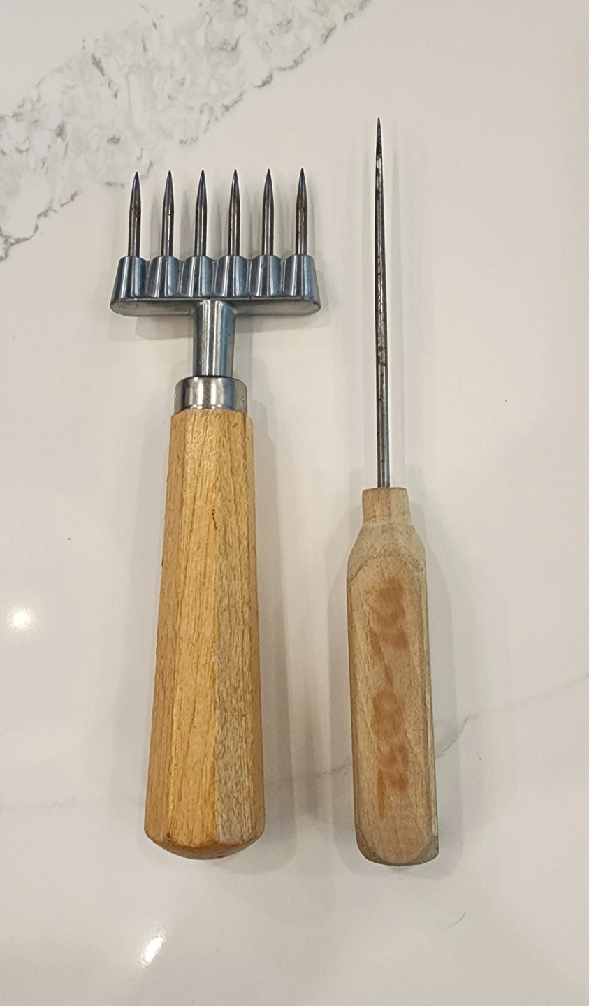 Two Vintage Ice Picks with Wooden Handles - photo 2