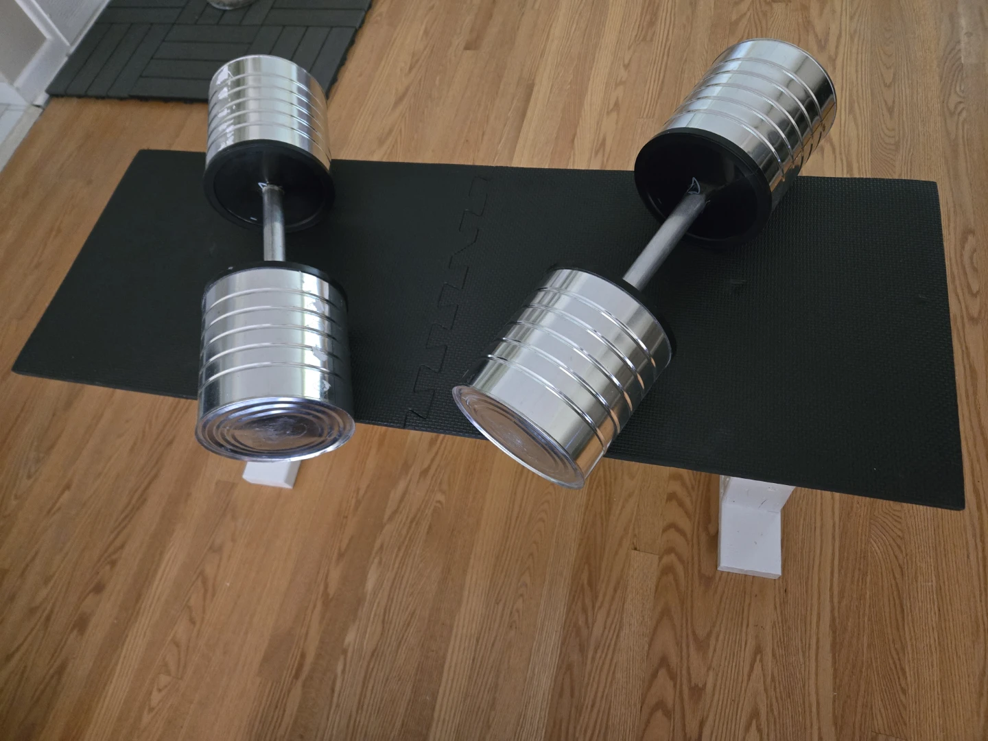 Heavy-Duty Workout Bench & Custom 30 lb Dumbbell Set - photo 2