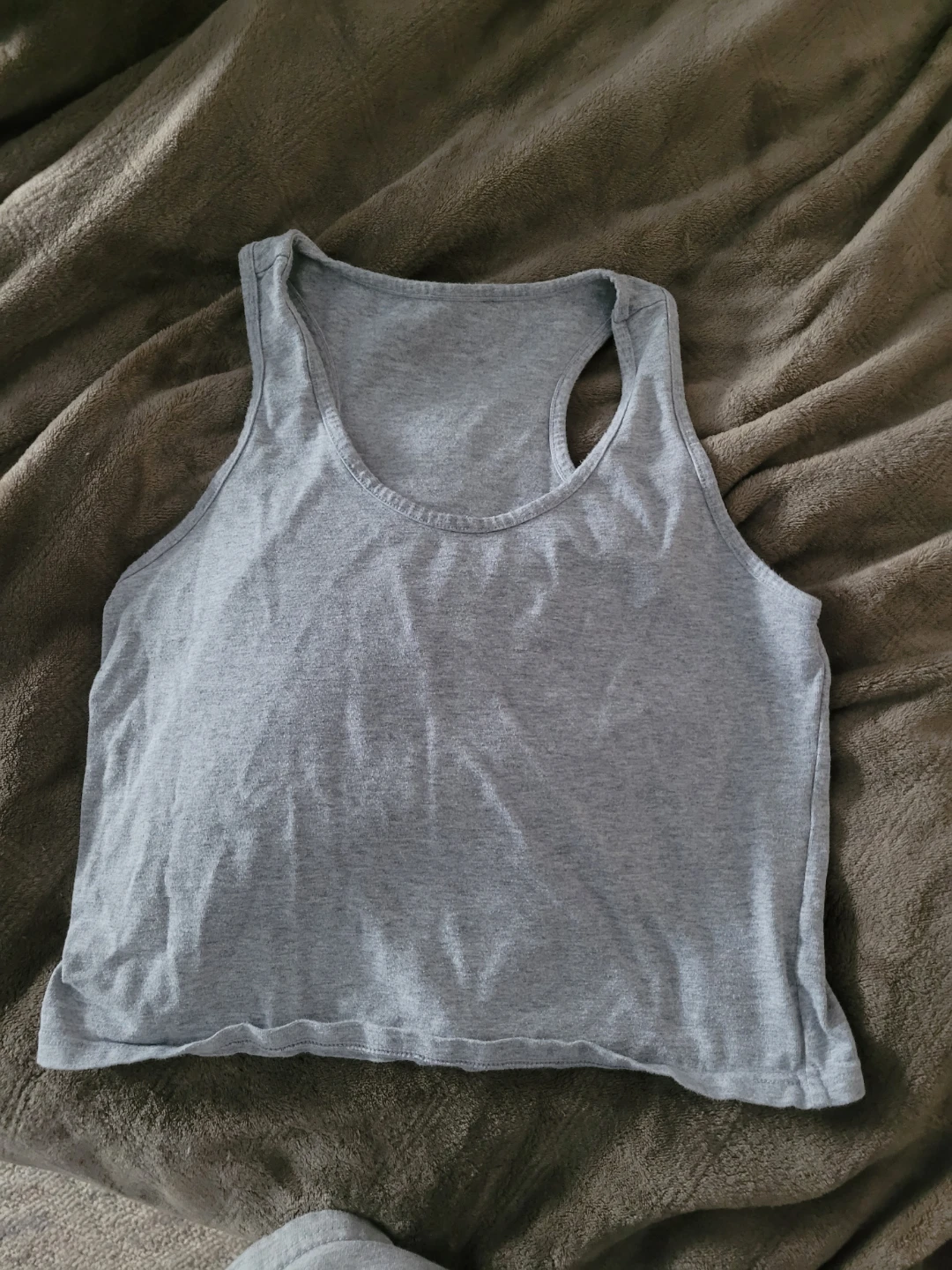 Grey Racerback Tank Top