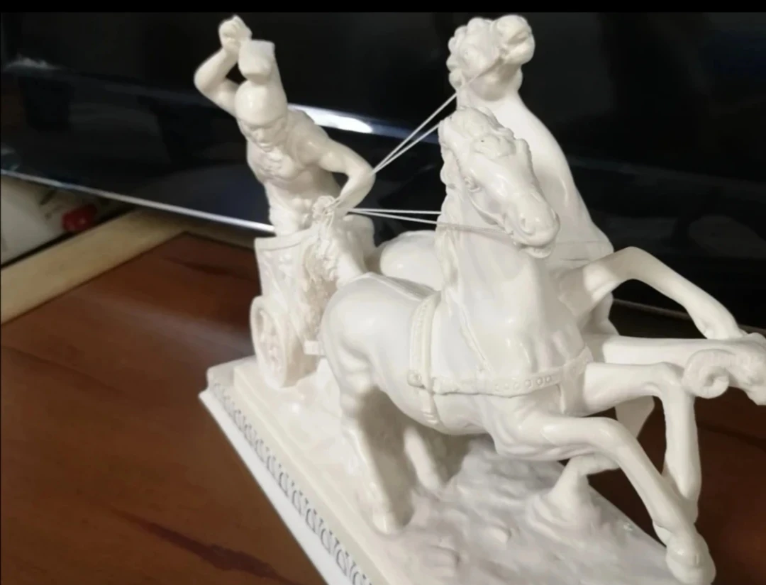 Beautiful Epic Roman Empire Chariot Sculpture by A. Santini - photo 2