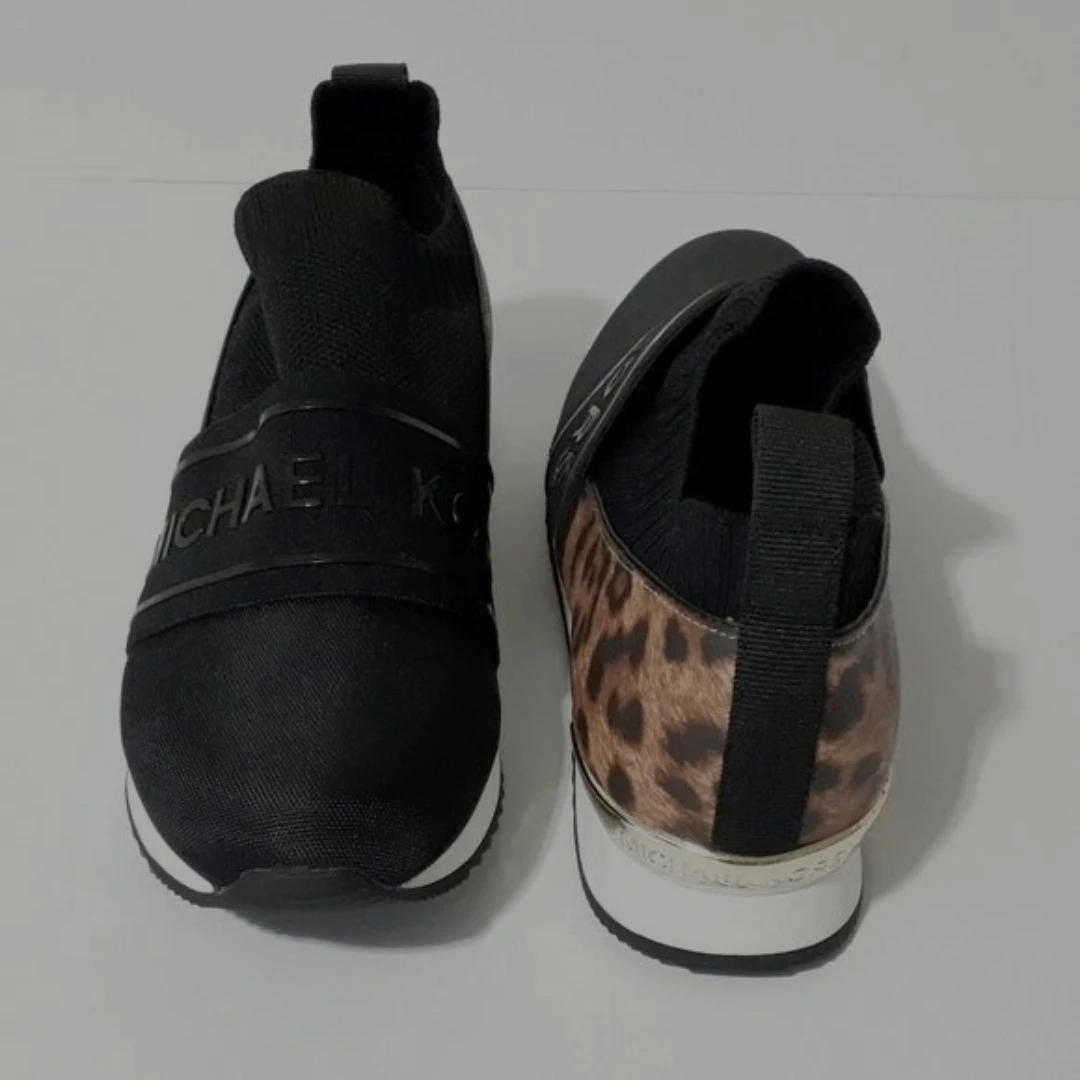 Michael Kors Black Leopard Print Slip-On Sneakers - photo 3