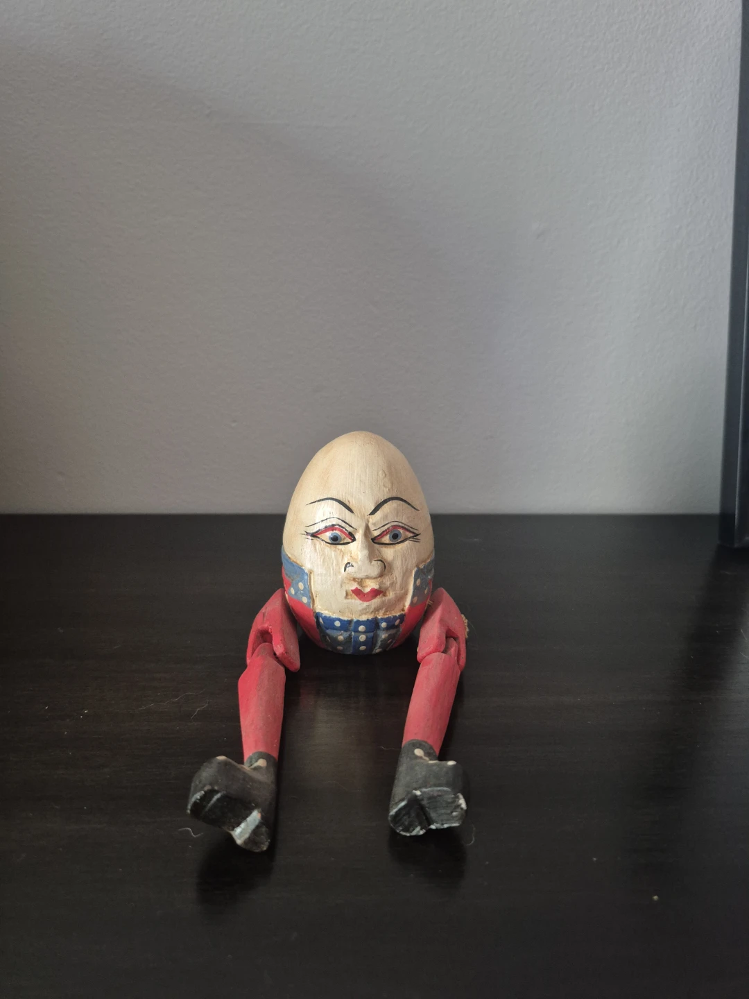 Wooden Hand-Painted Egg Character Figurine