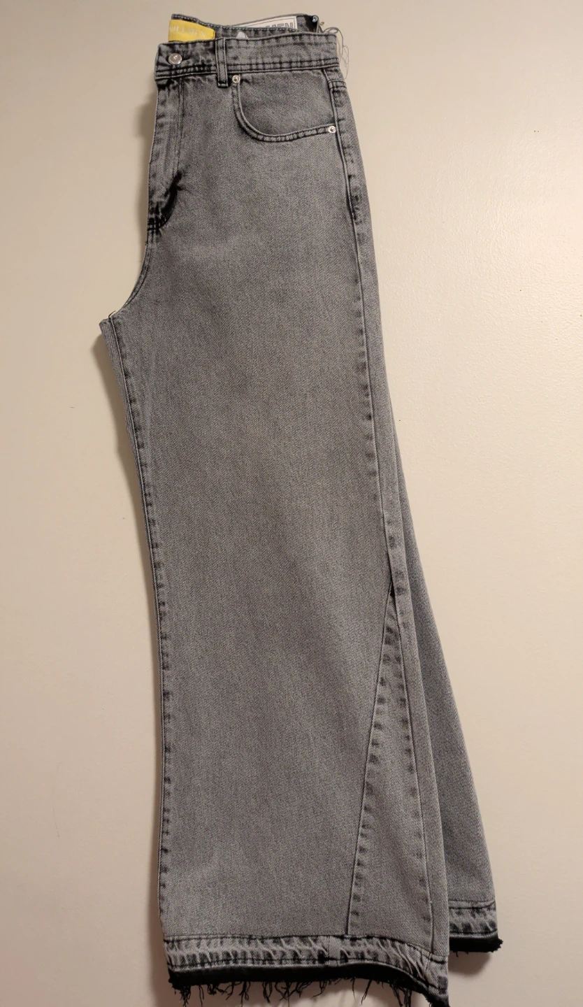 WILLMEN INDUSTRY Grey Wide Leg Jeans