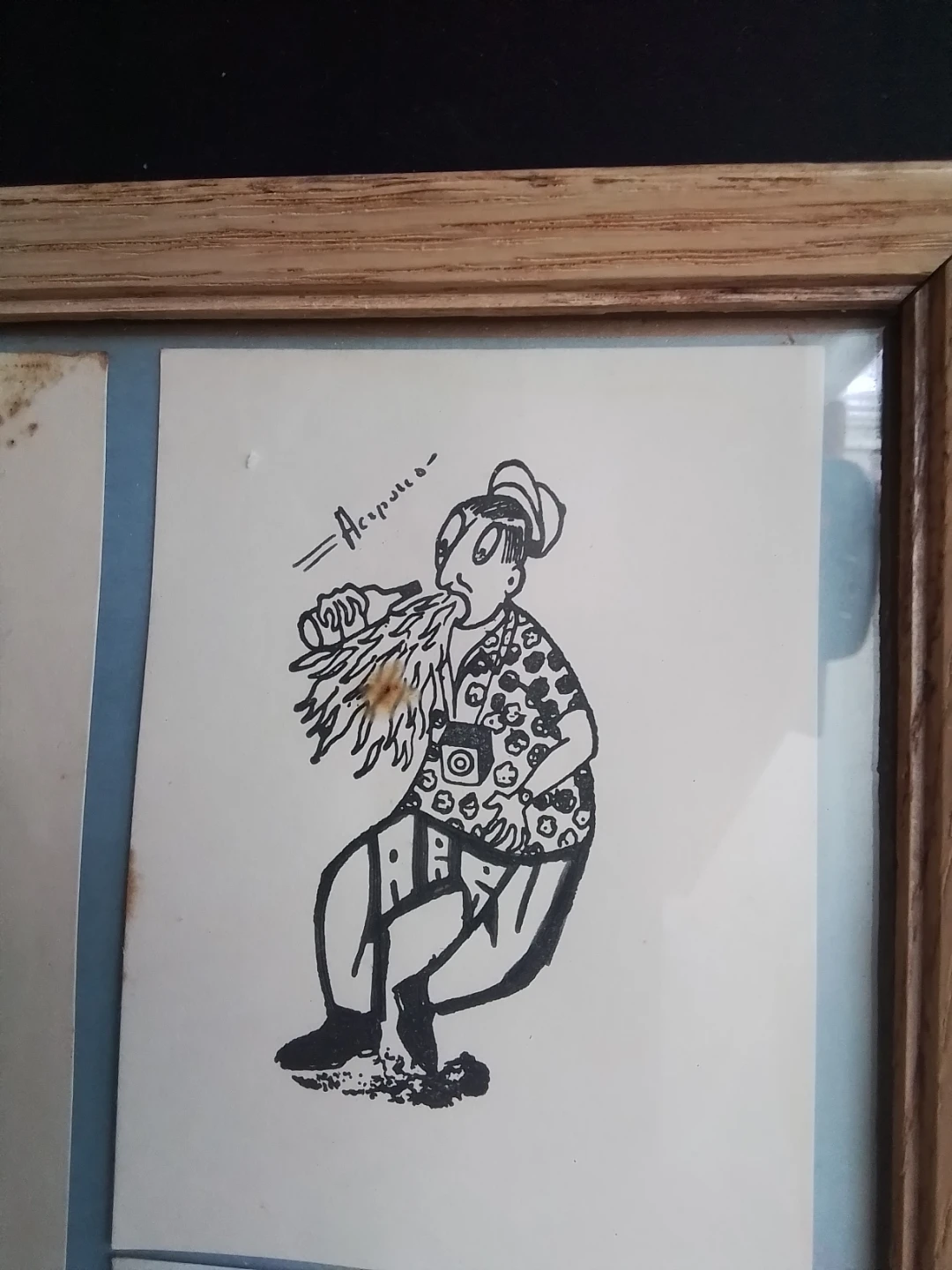 Original Signed Set of 4 Acapulco Caricature Drawings - photo 3
