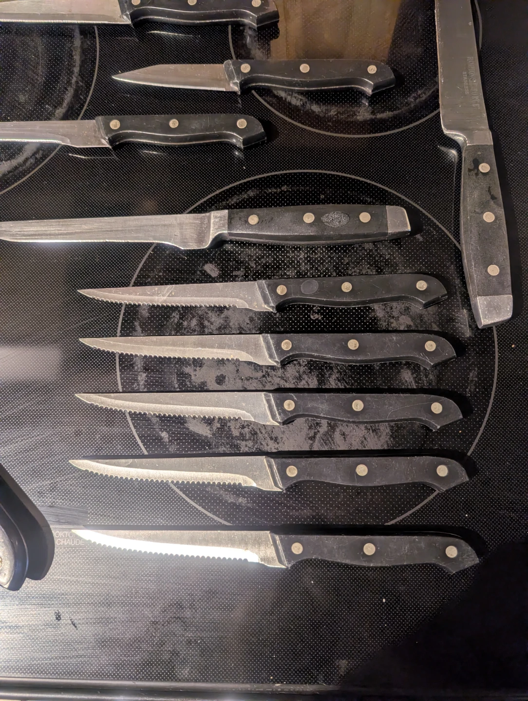 Knife block with knives, honing rod, scissors - photo 5