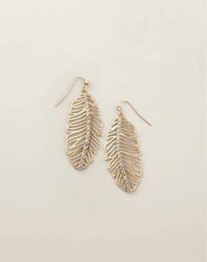 Brand new golden leaf eaarings