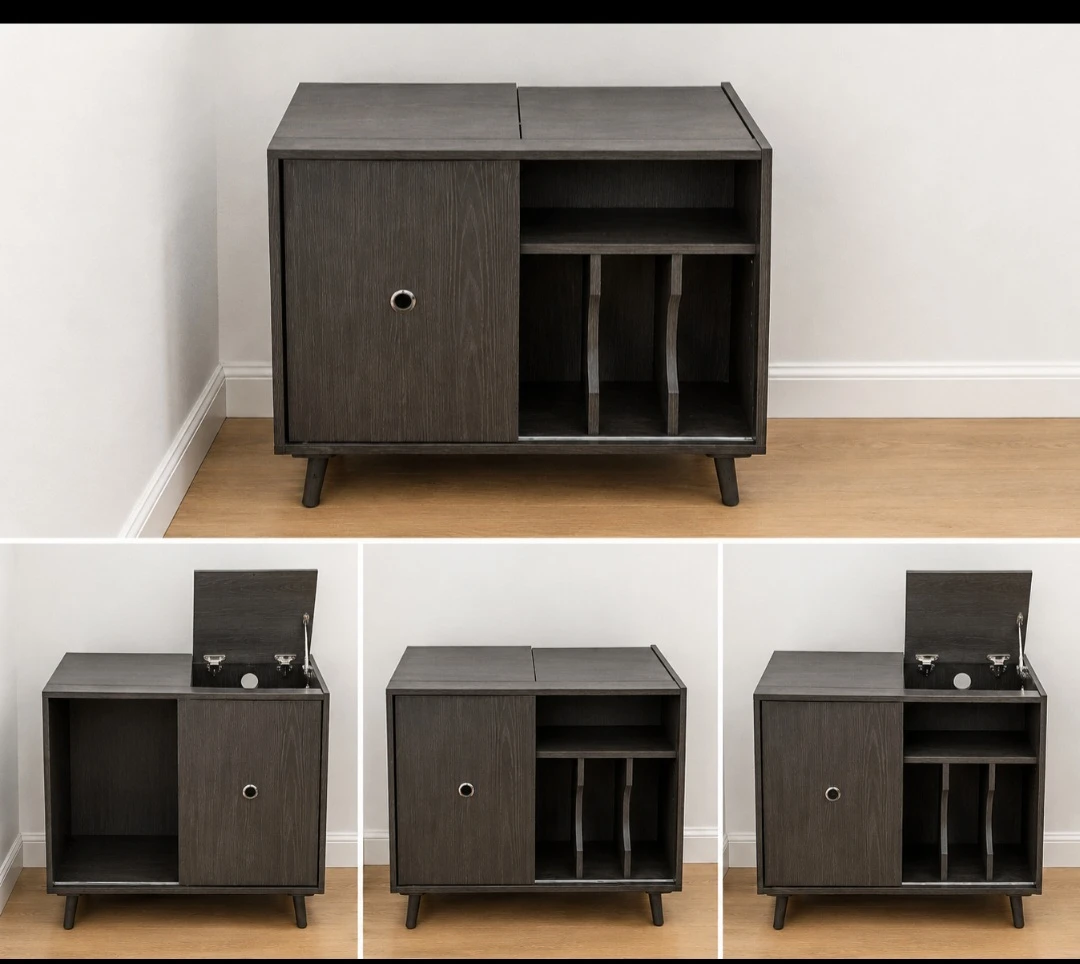 NEW Okstenck Storage Filing Cabinet with Sliding Door Lift Top - photo 3