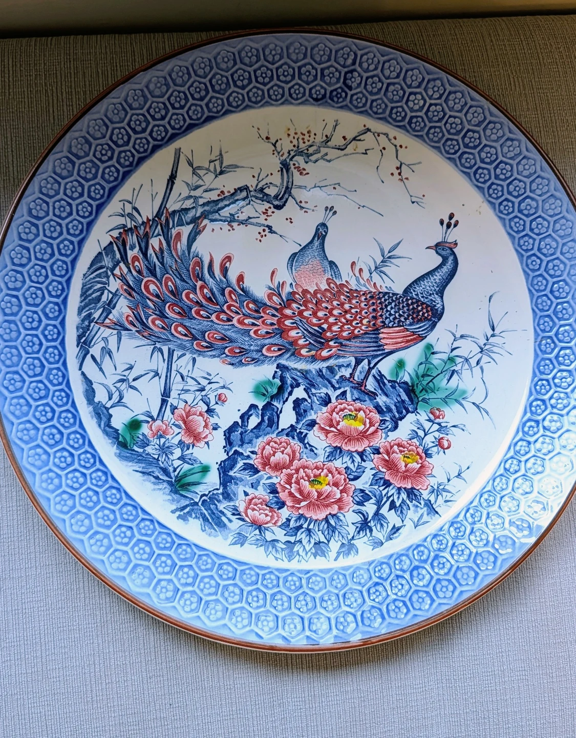 Brand New Decorative Plate with Peacock Design - photo 2