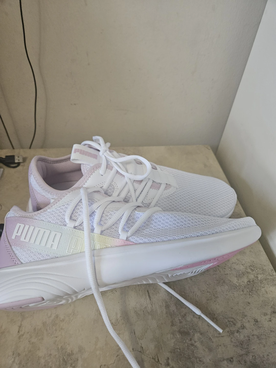 Puma Women's White & Pink Running Shoes - photo 3