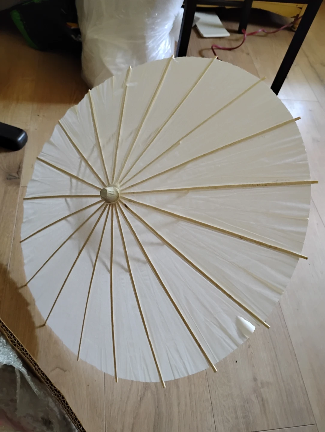 White Paper Parasol Umbrella - photo 3