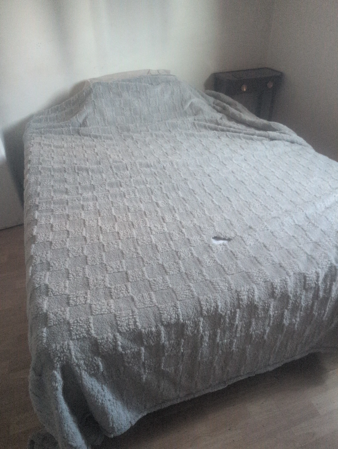 Queen size bed with frame ..like new