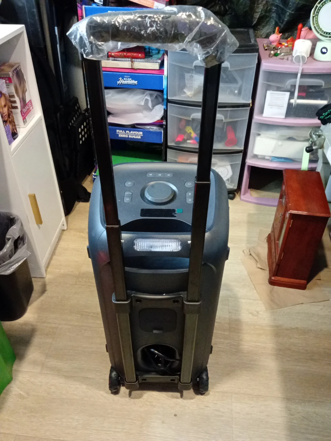 Portable PA Speaker with Wheels and Handle - photo 2