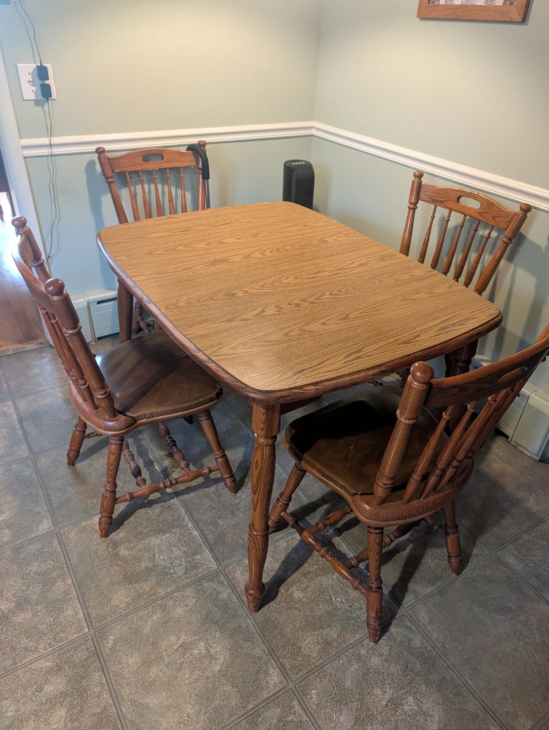Wooden Dining Table with 4 Chairs - photo 3