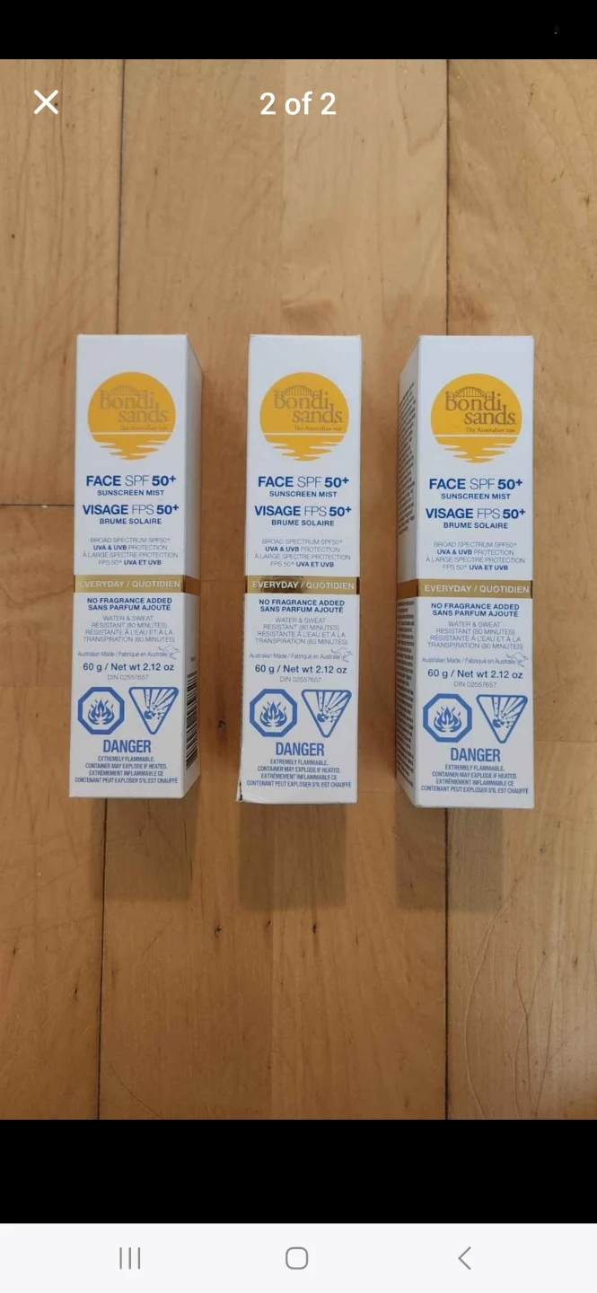 Bondi Sands SPF 50+ Everyday Sunscreen Face Mists (Brand New) - photo 2