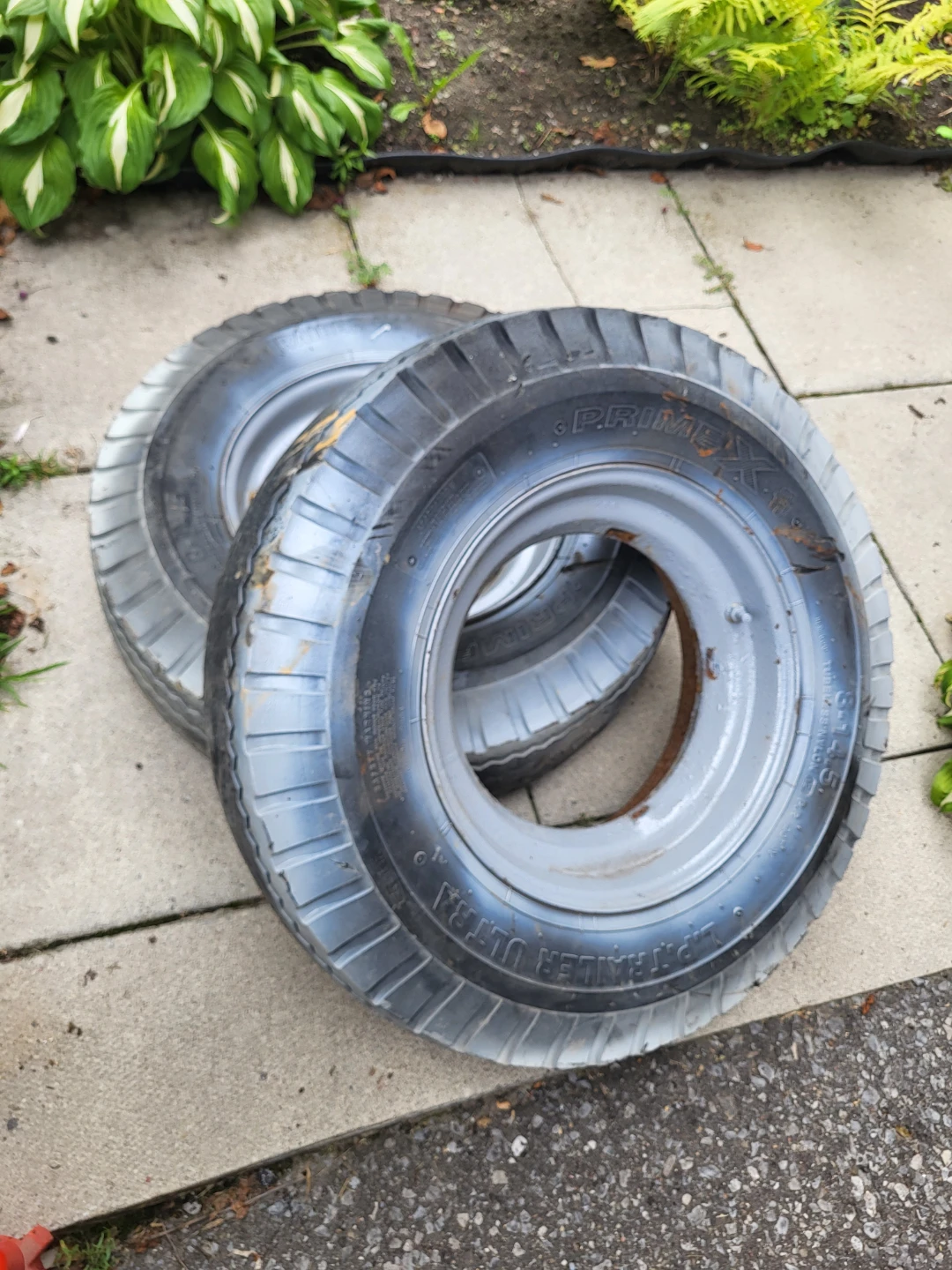 2x Spare Tires for Trailer 8x4.5