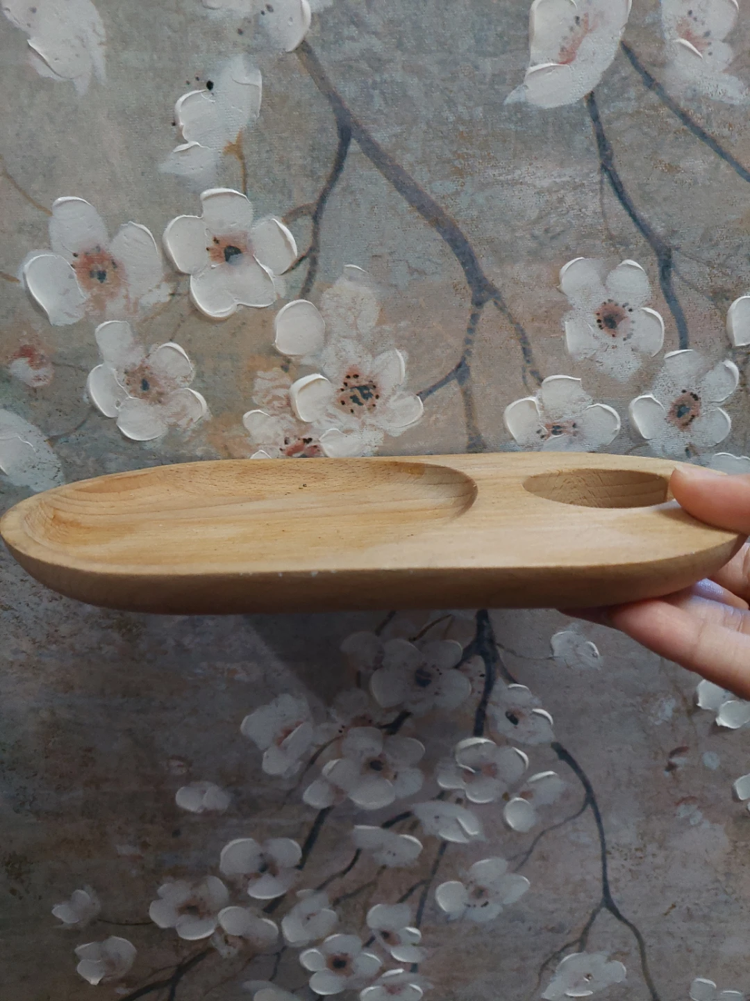 Wooden Snack Plate or Cup Holder - photo 2