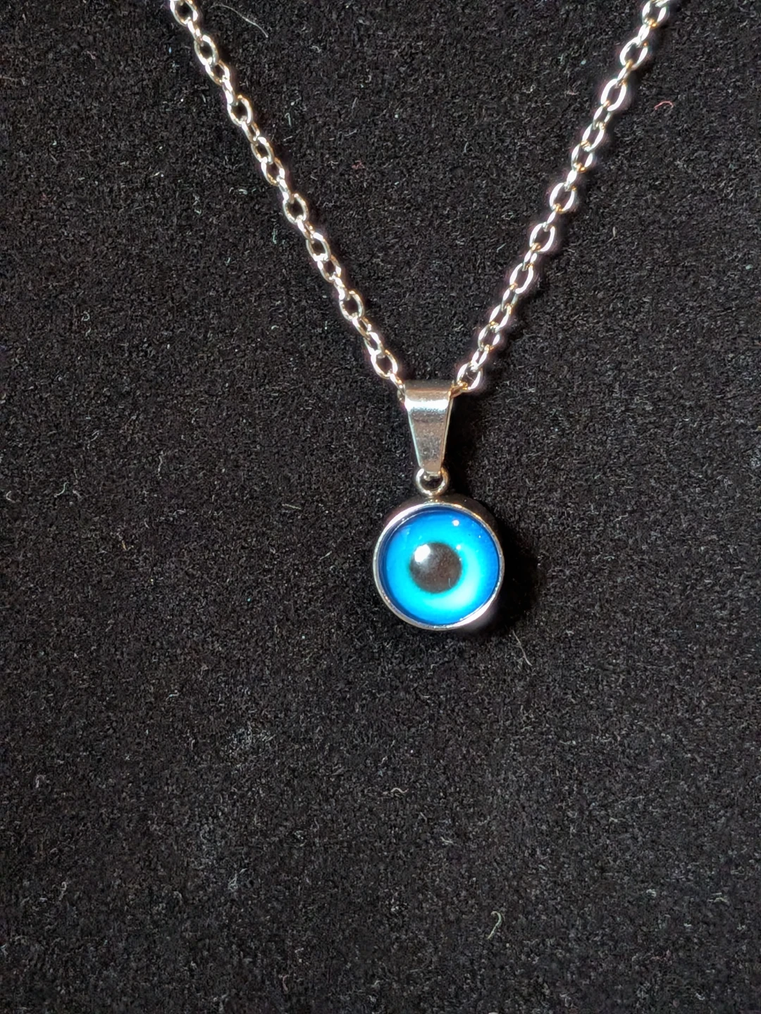 Blue Evil Eye Pendant Necklace - photo 2