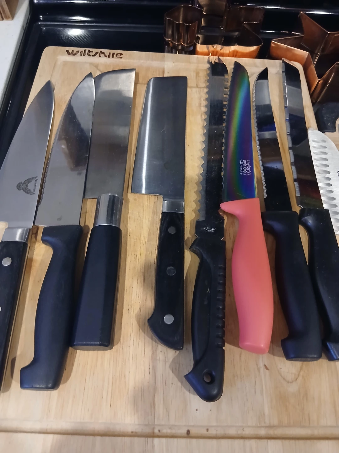 Assorted Kitchen Knives and Cookie Cutters