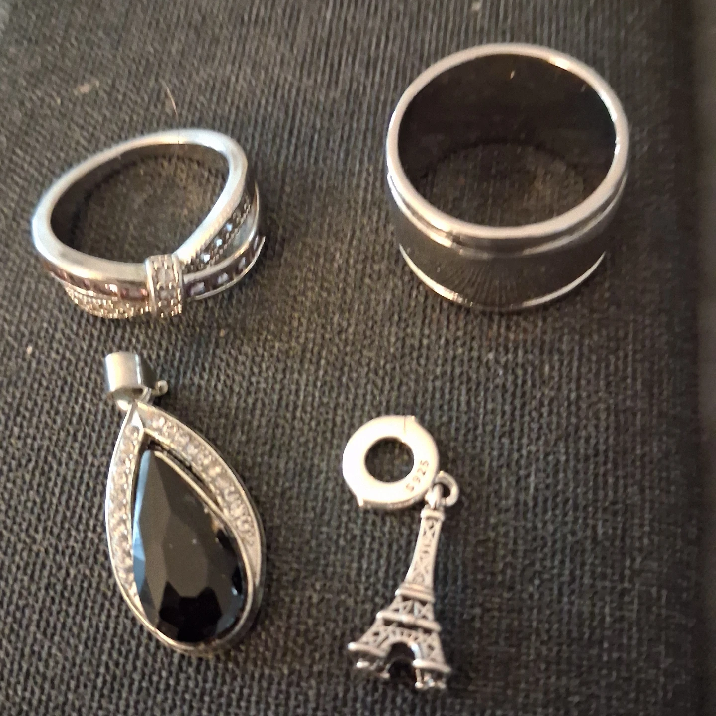 Assorted Silver-tone Charms and Rings