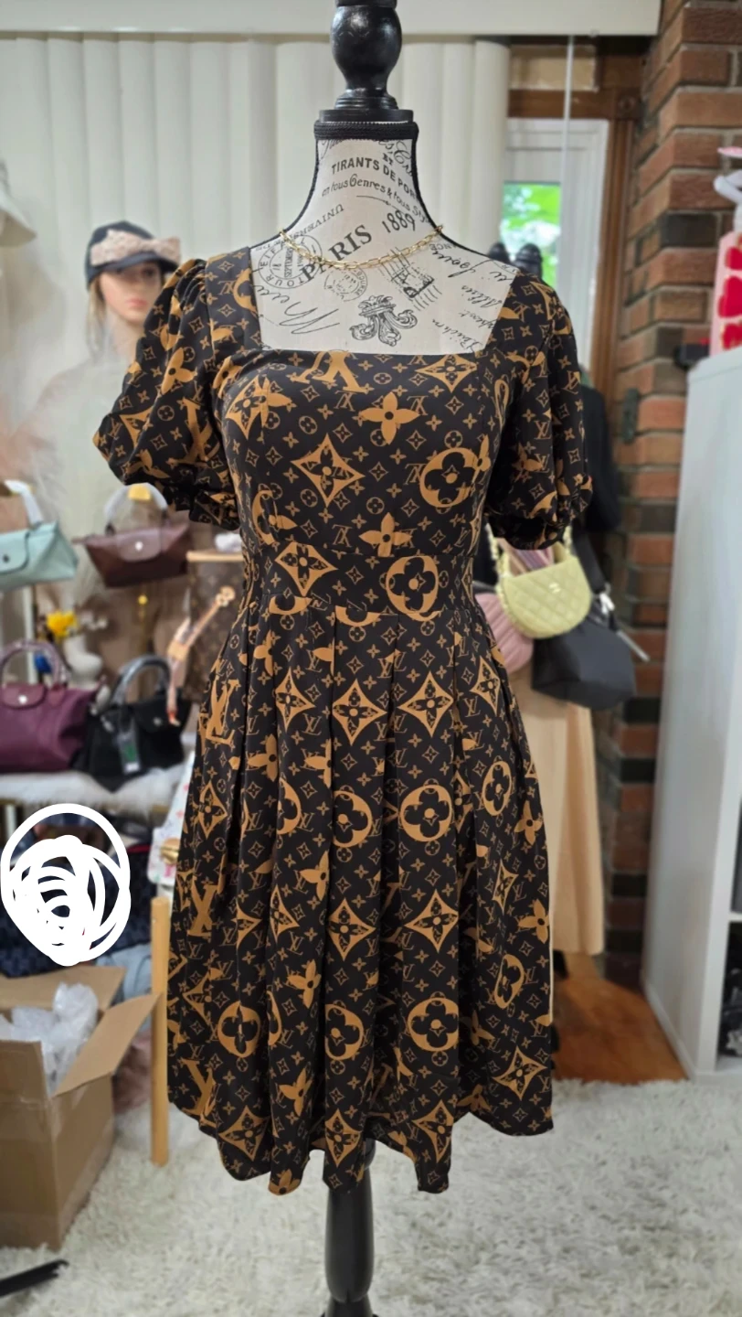 Women's Patterned Short Sleeve Dress