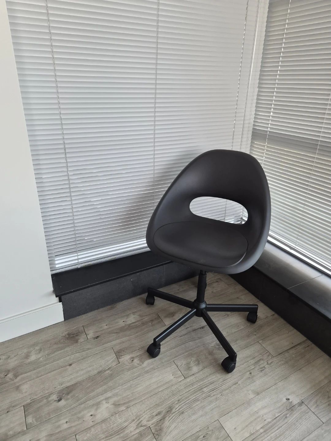 Black Office Chair with Wheels