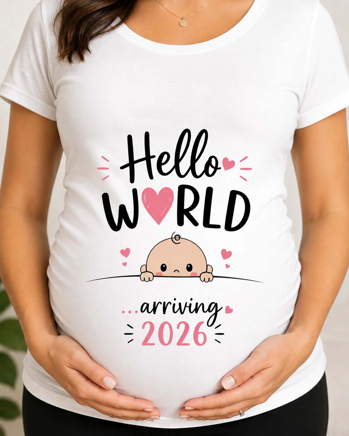 Maternity T-Shirt - Baby Loading & Hello World Designs - photo 2