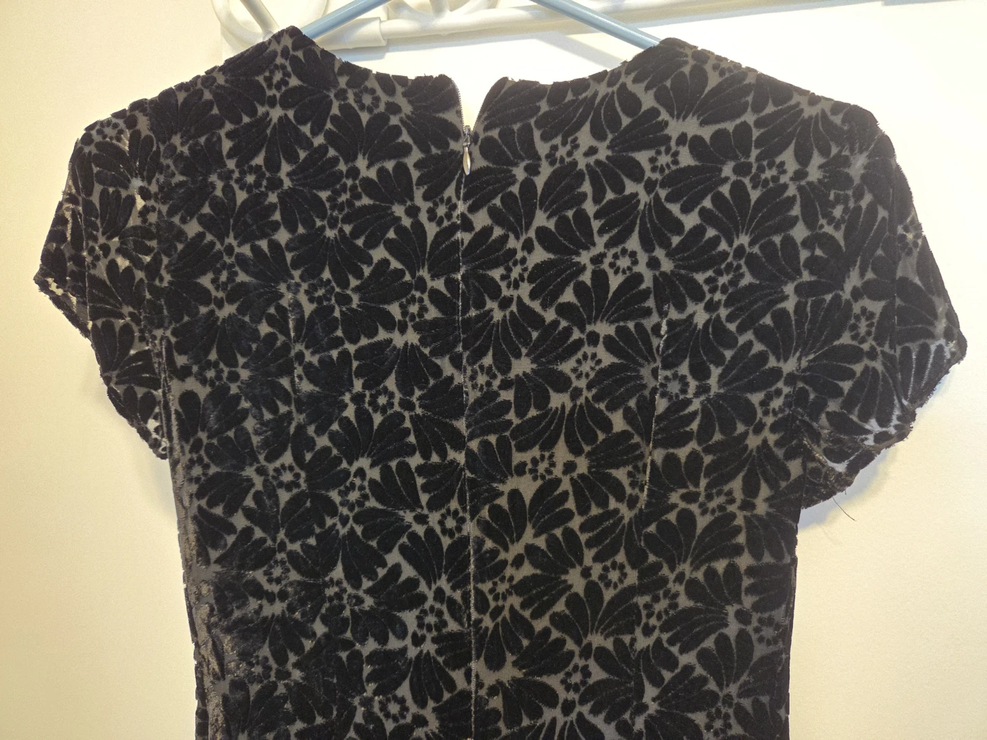 Black Velvet Burnout Dress - photo 4