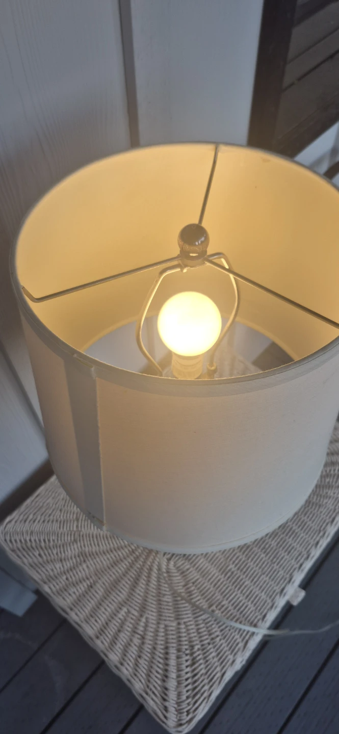 Silver Table Lamp with White Shade - photo 3