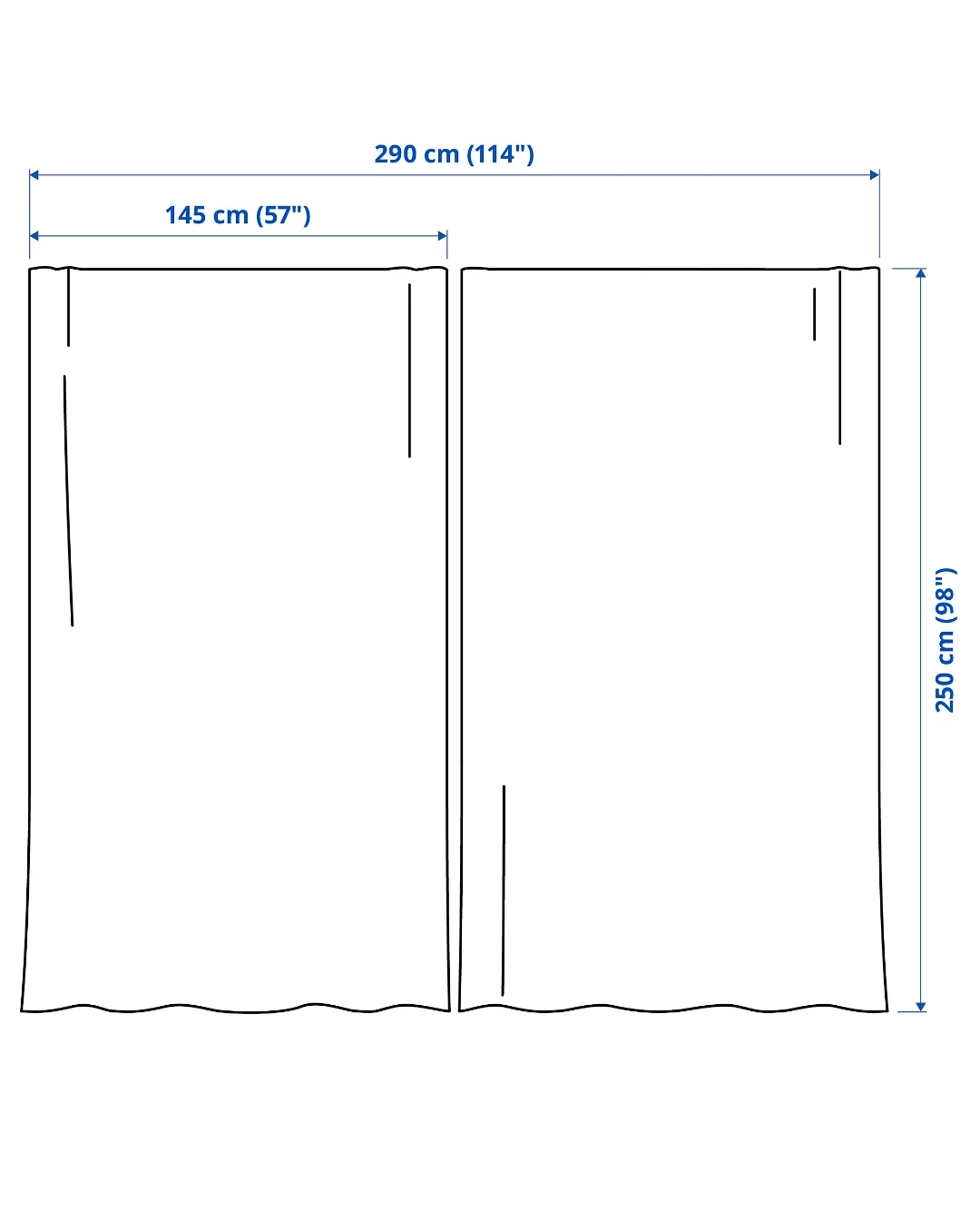 Ikea Blackout Curtains - 2 Panels (145 x 250) - photo 3