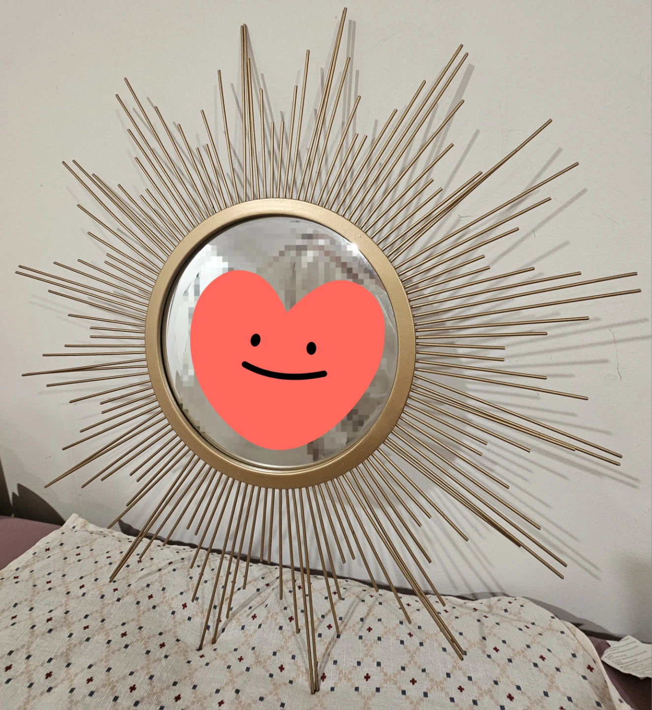 Stonebriar 23" Gold Sunburst Wall Mirror