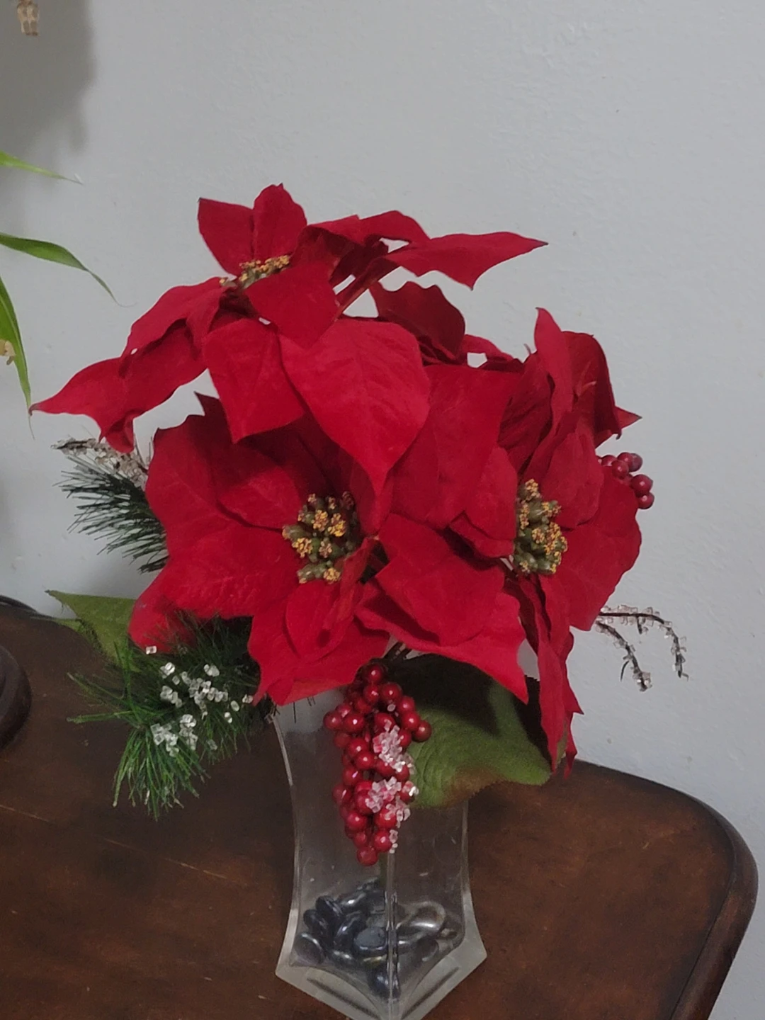 Home Interiors Artificial Poinsettia Flower Arrangement - photo 5