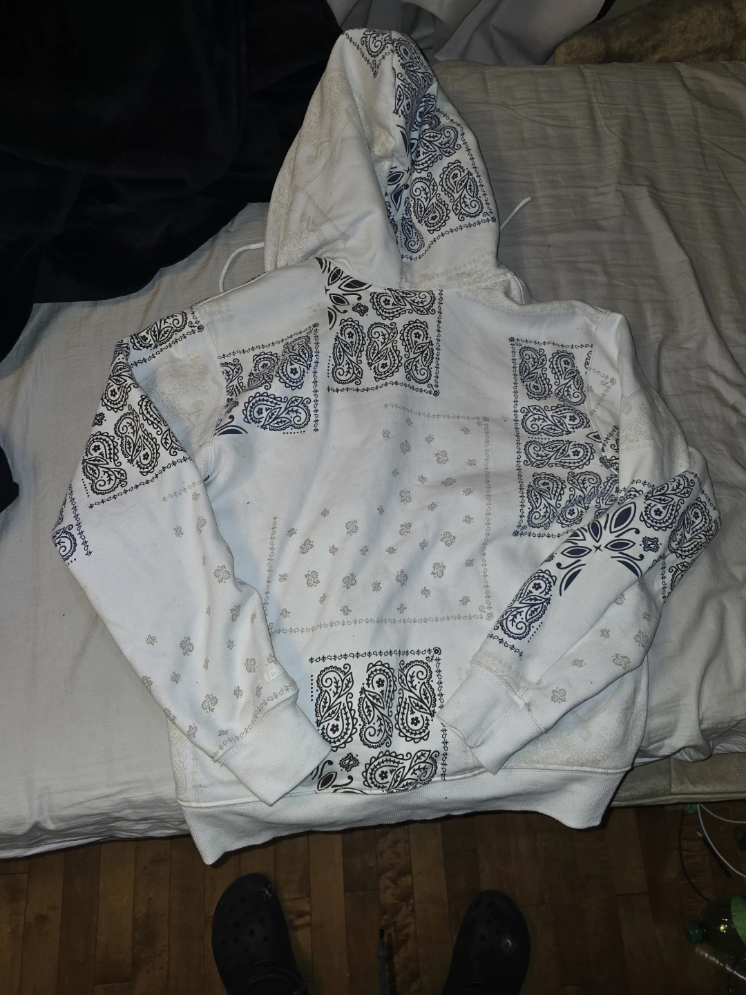 LCKR White Bandana Print Zip-Up Hoodie - photo 2
