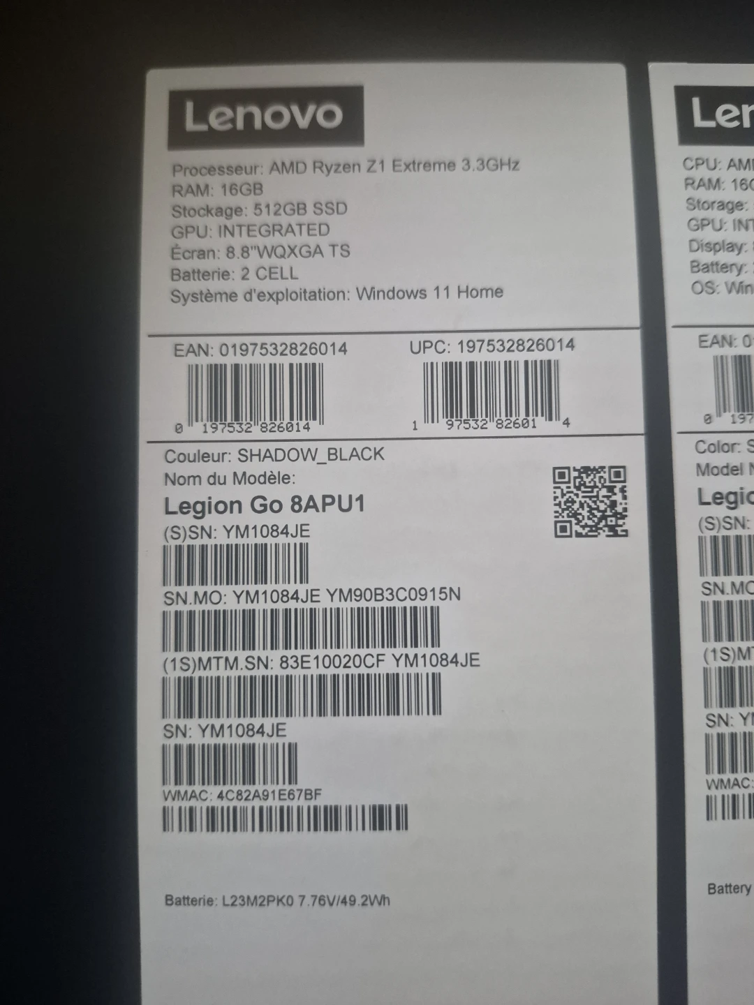 Lenovo Legion Go 8APU1 Handheld Gaming PC - photo 3