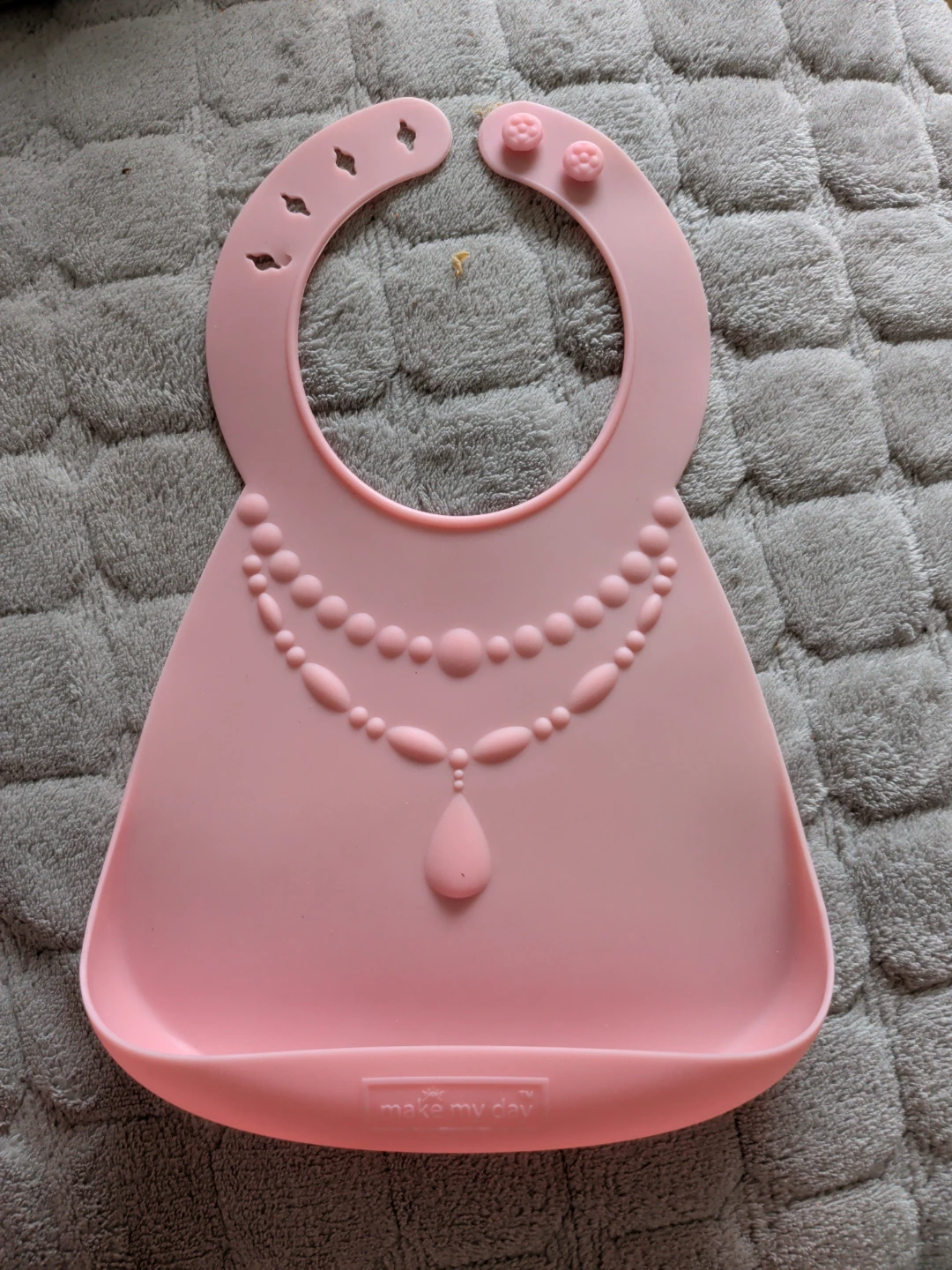 Pink Silicone Bib