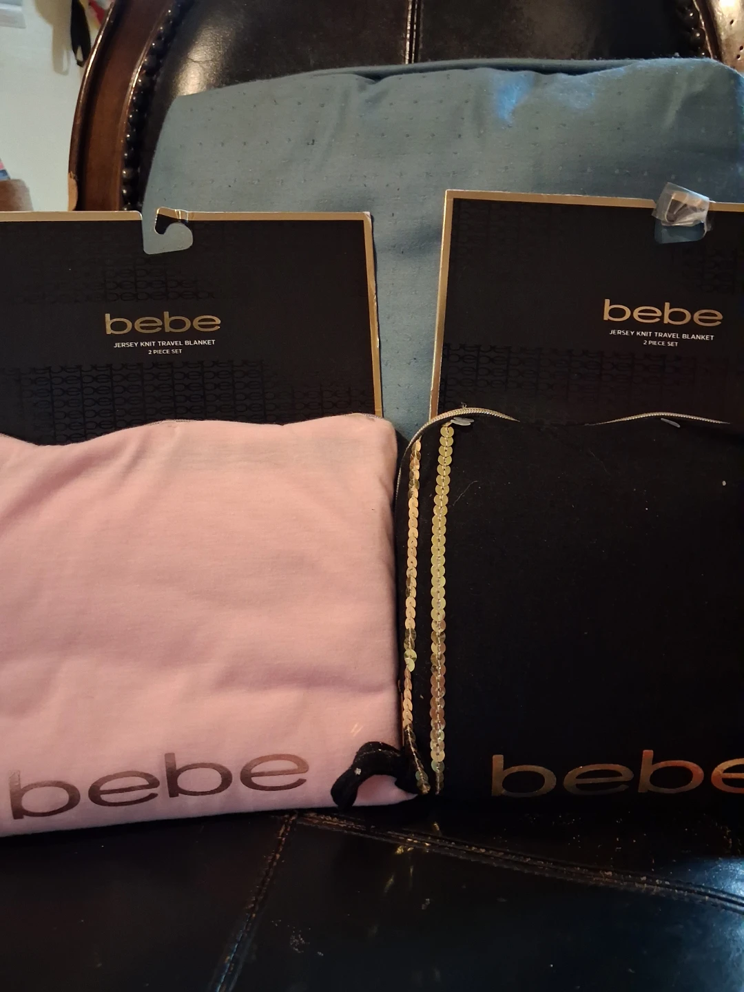 Bebe Jersey Knit Travel Blanket 2 Piece Set