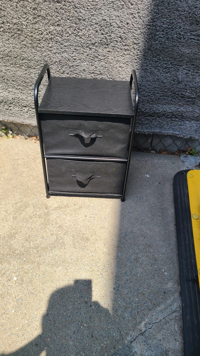 Black 2-Drawer Storage Unit