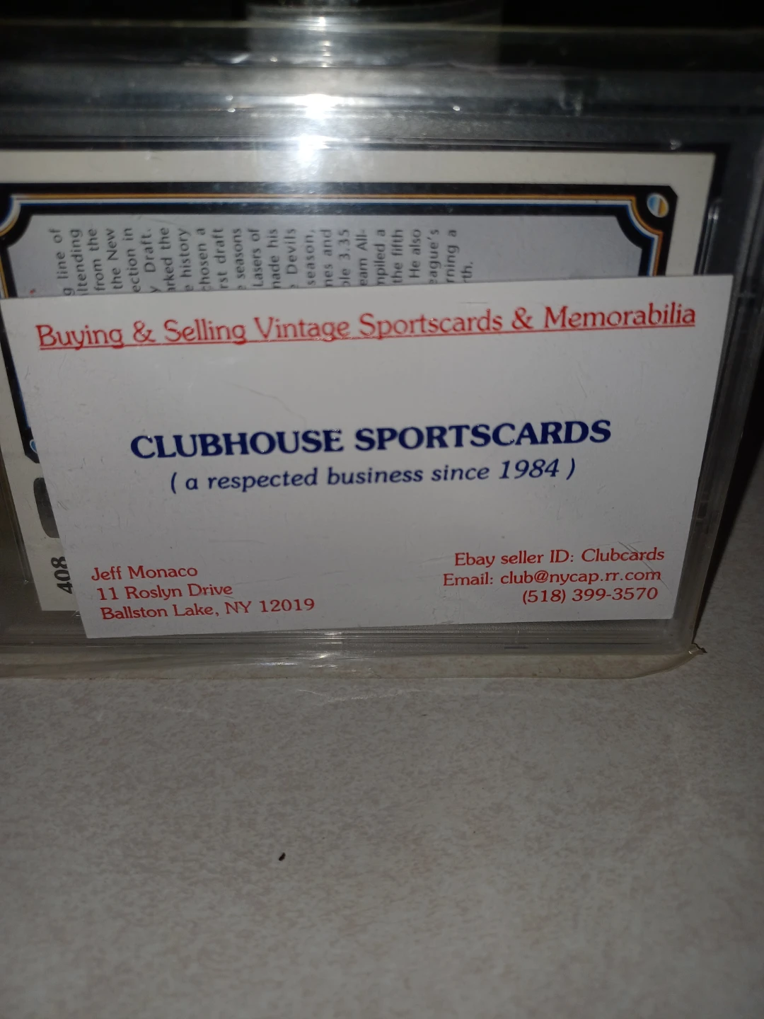 92/93 UD AUTOGRAPHED Martin Brodeur ROOKIE - photo 3