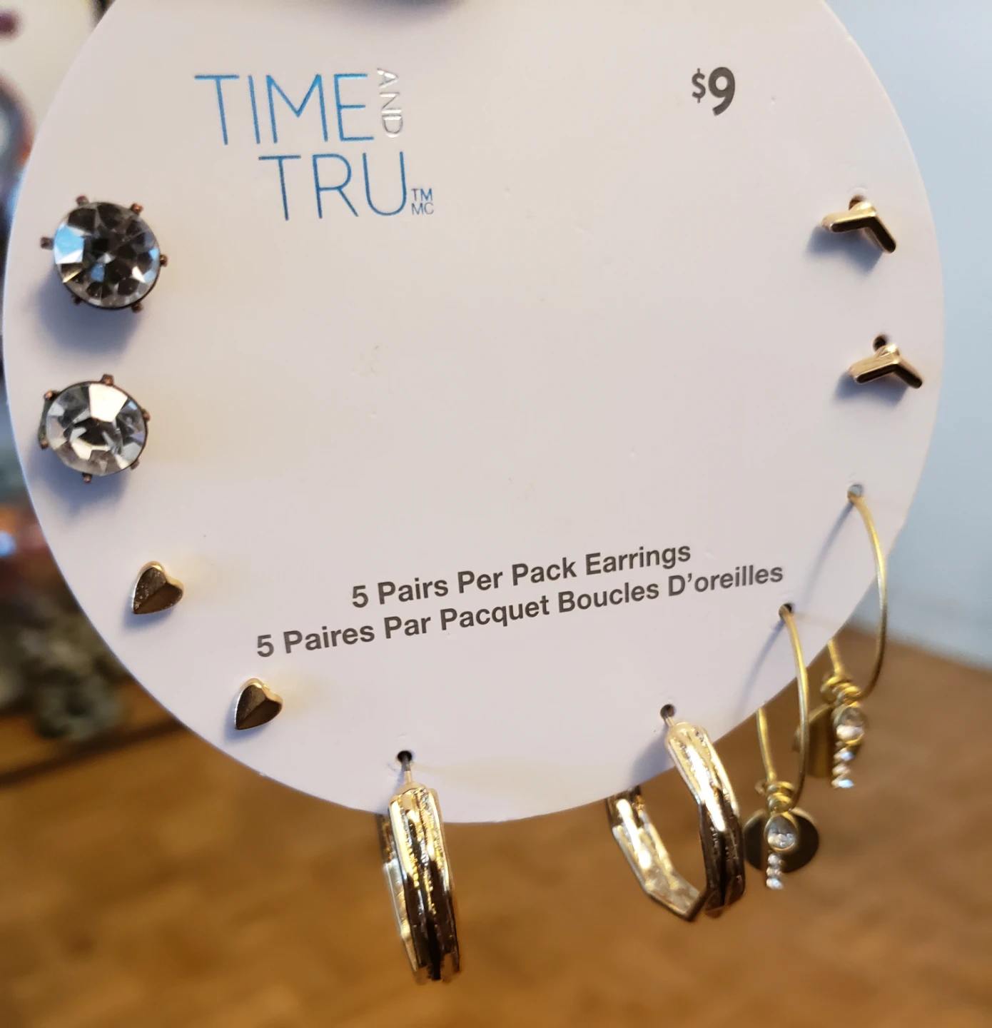 Time and Tru 5 Pairs of Earrings Set - photo 3