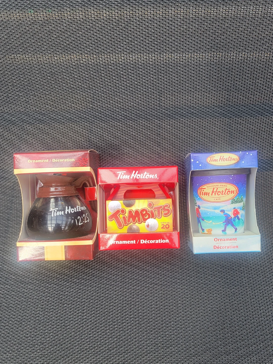 Tim Horton's Ornaments ($5 each)