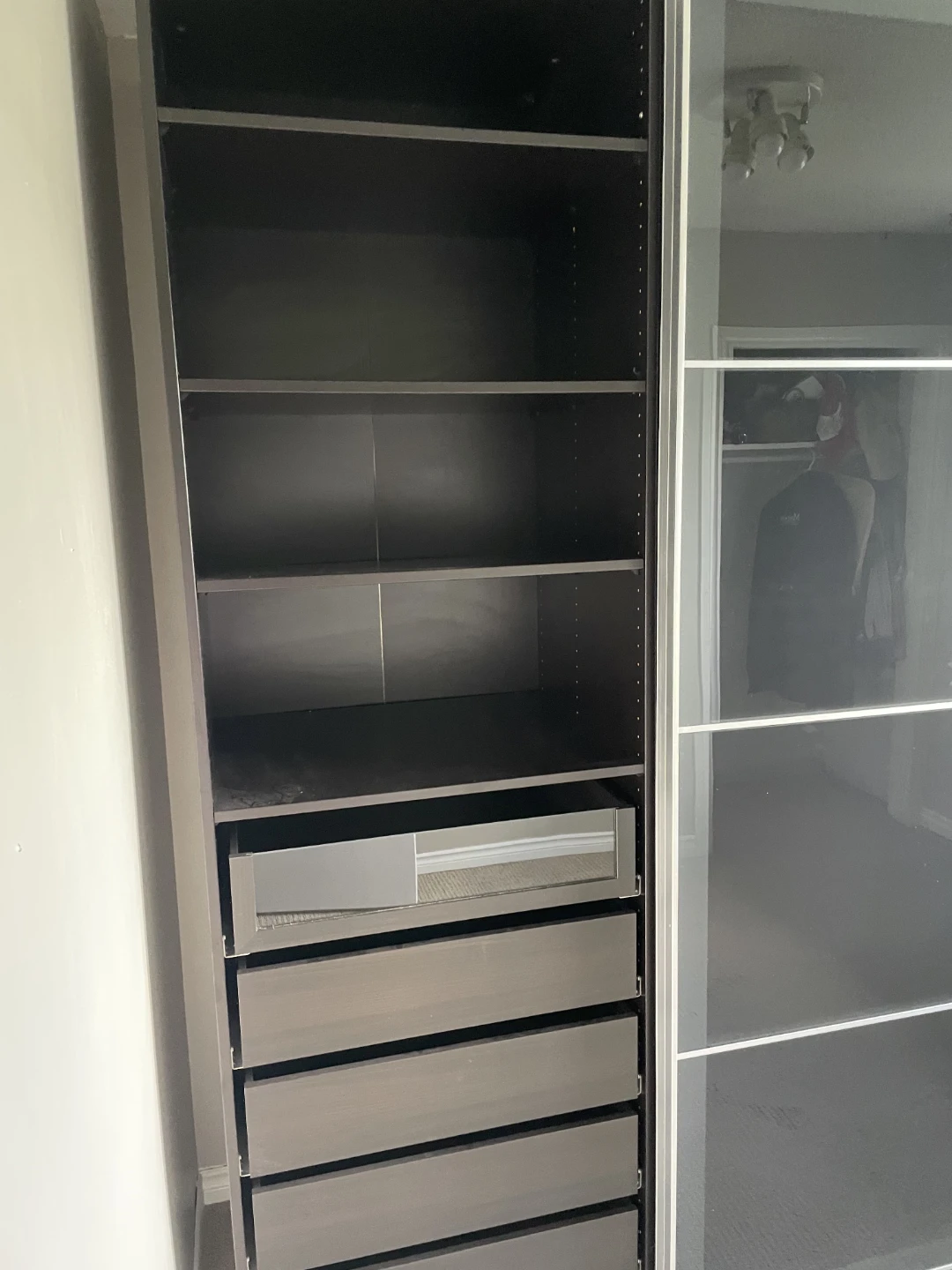 PAX wardrobe system with sliding doors