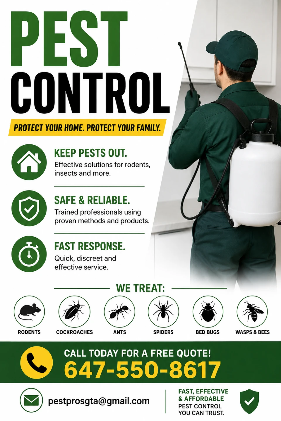 Pest Control Services - Rodents, Cockroaches, Ants & More