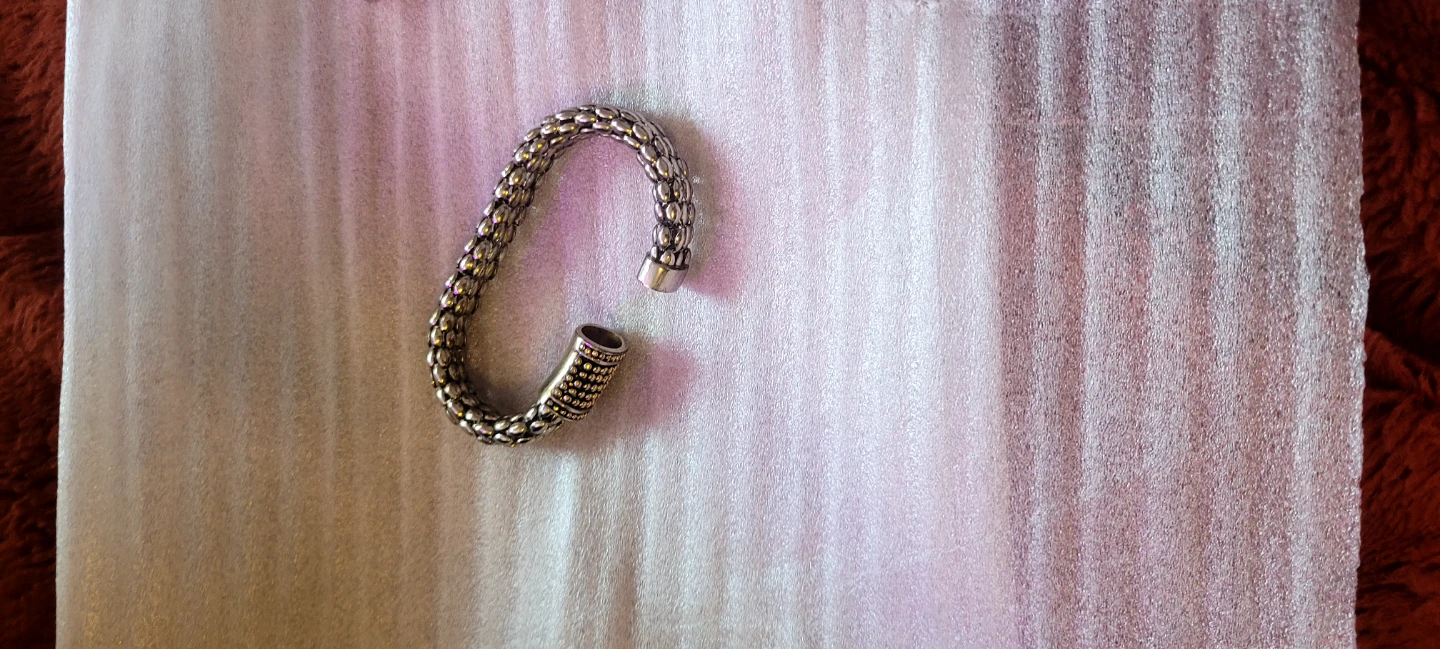 Silver Tone Chunky Link Magnet Bracelet - photo 2