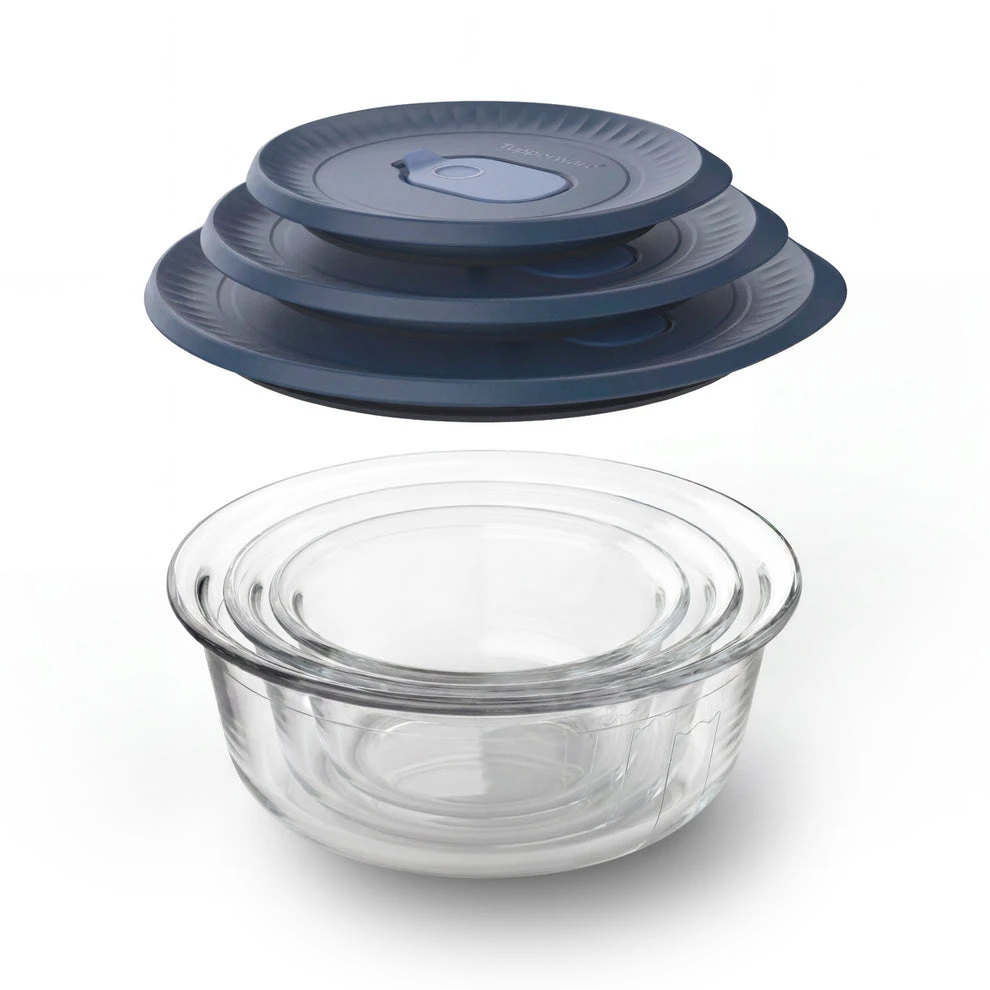 Tupperware Voila™ Glass Round Food Storage | Set of 3 - photo 2