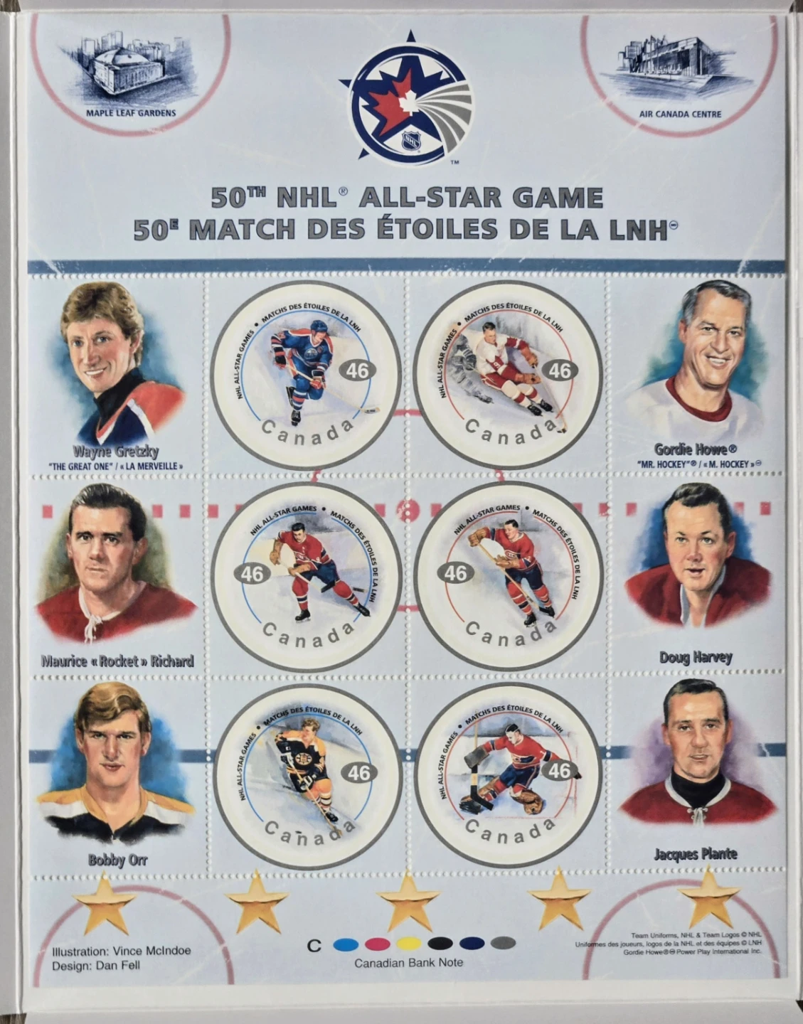 2000 NHL 50th All Star Stamp & Card Collection Mint - photo 3