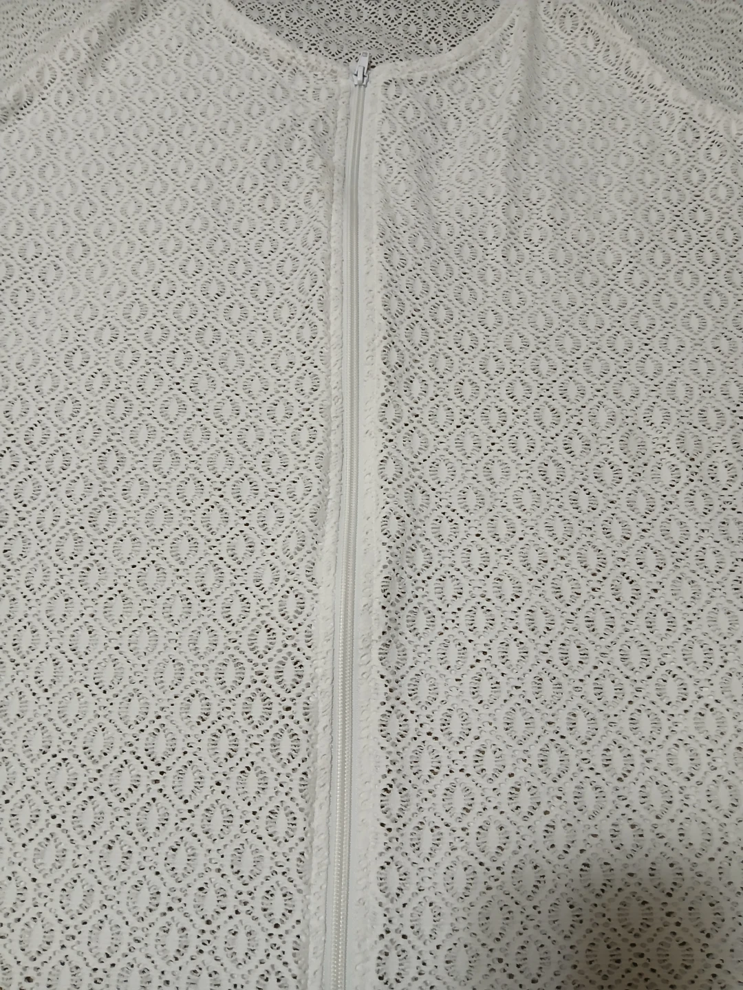 White KRISTA Lace Zip-Up Hoodie Cover-Up - photo 4