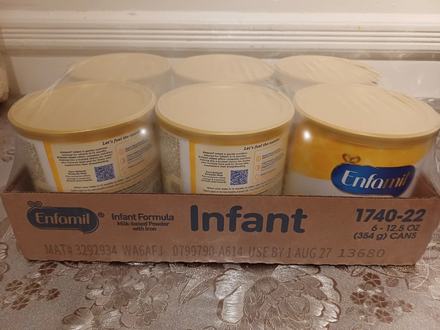 Enfamil Infant Formula Milk-Based Powder with Iron - 6 Cans