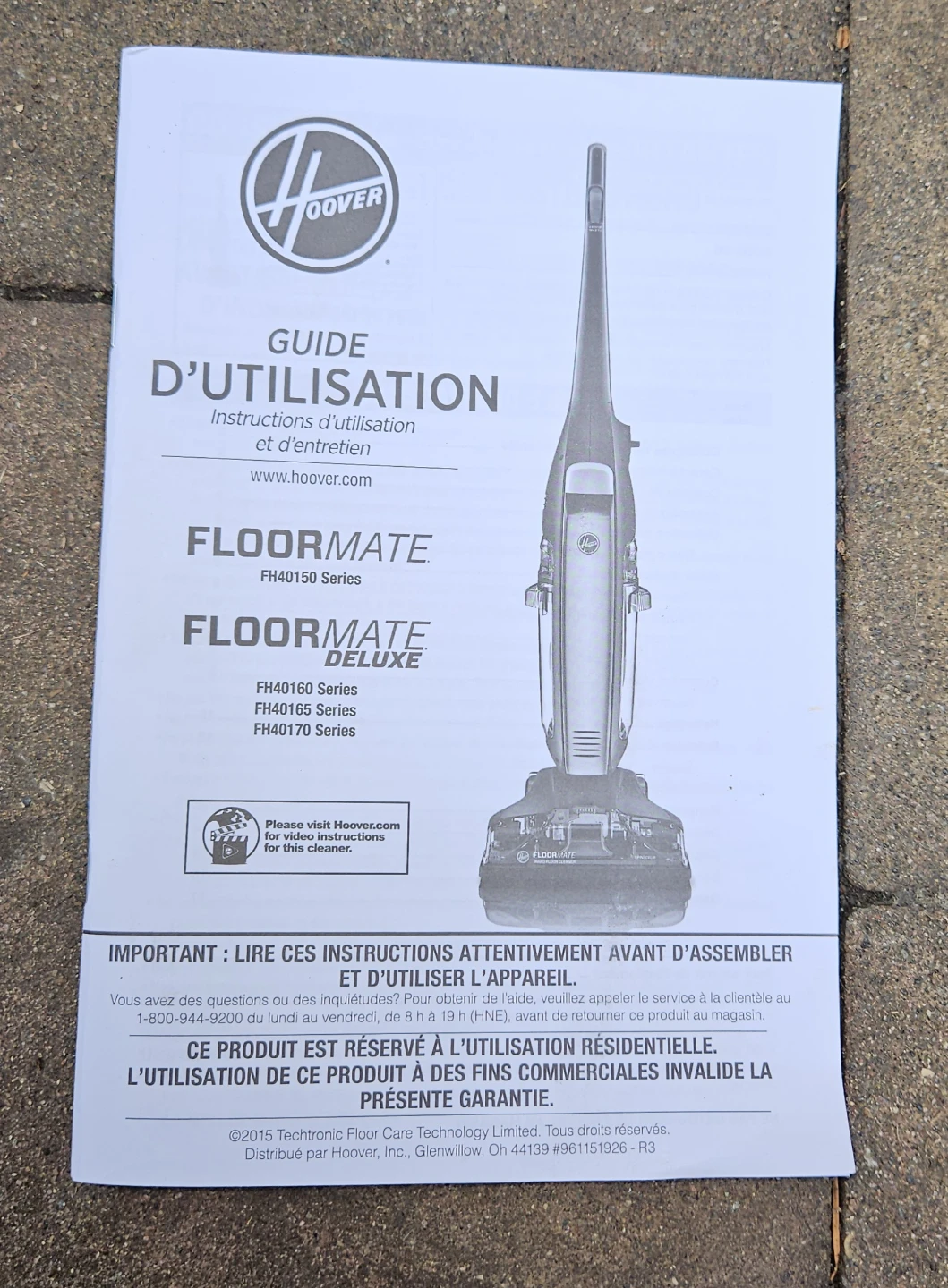 Hoover Floormate FH40150 Series Deluxe Floor Cleaner